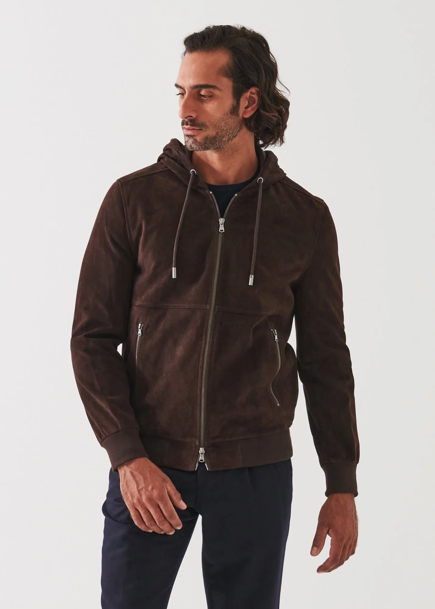 SUEDE FULL ZIP JACKET