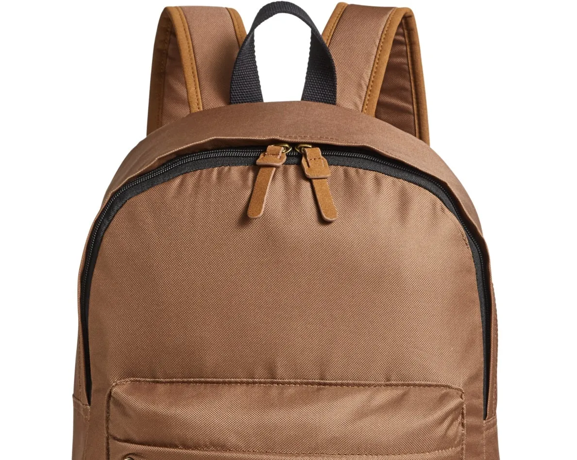 Sun + Stone Men's Riley Canvas Colorblocked Backpack Brown Size Regular