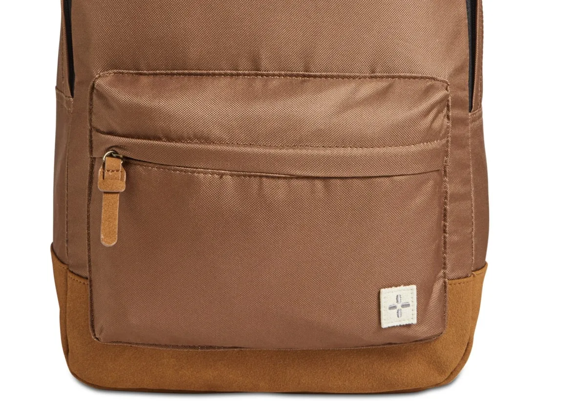 Sun + Stone Men's Riley Canvas Colorblocked Backpack Brown Size Regular