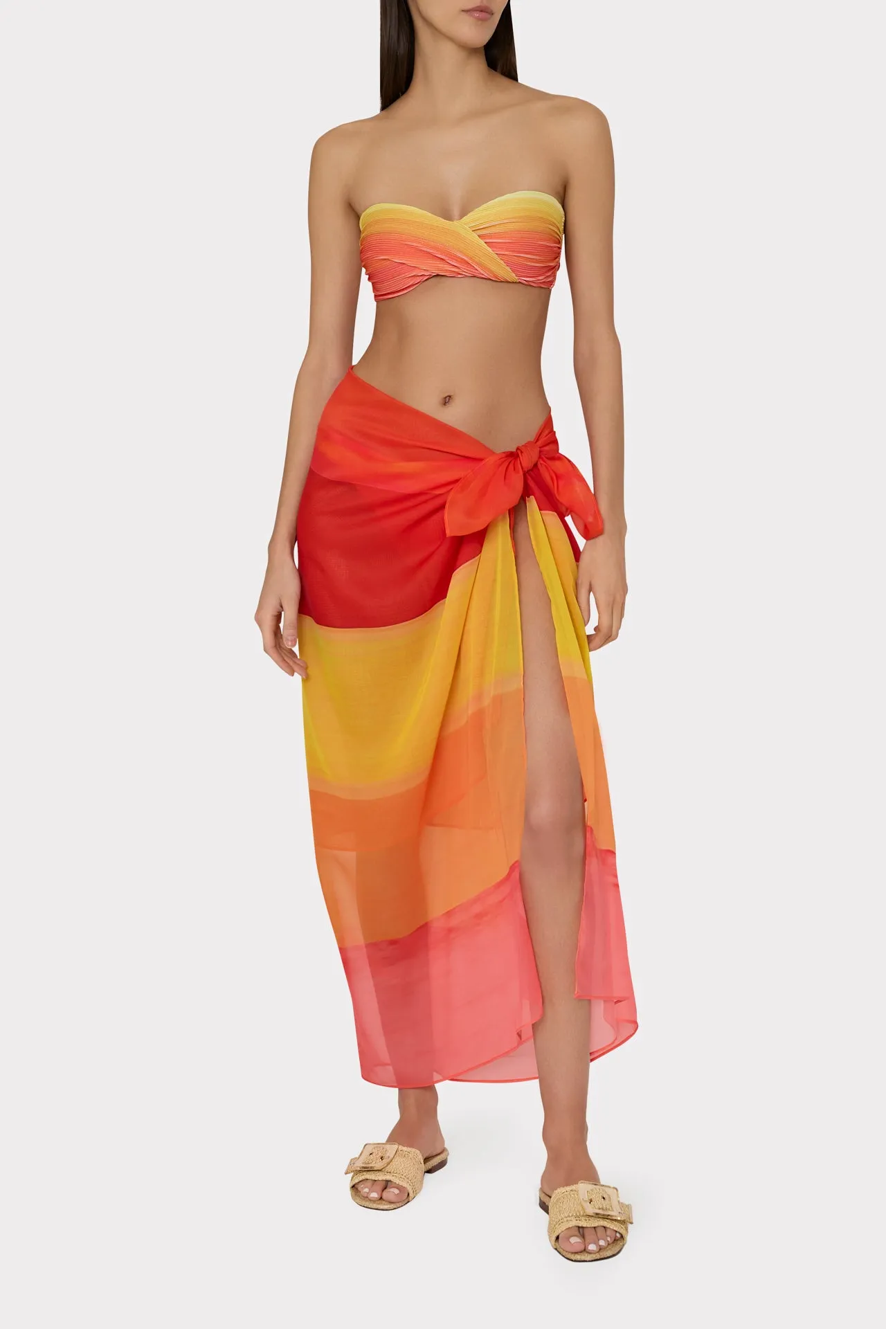 Sunset Stripe Chiffon Sarong