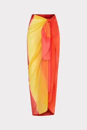 Sunset Stripe Chiffon Sarong