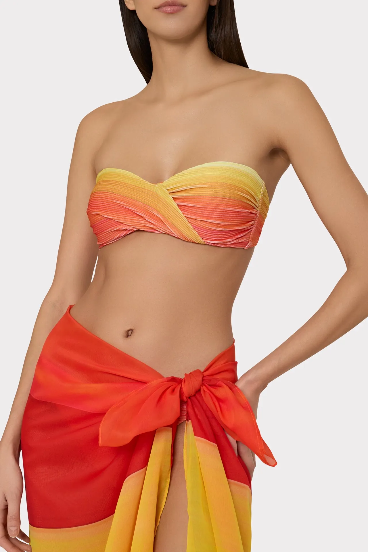 Sunset Stripe Chiffon Sarong