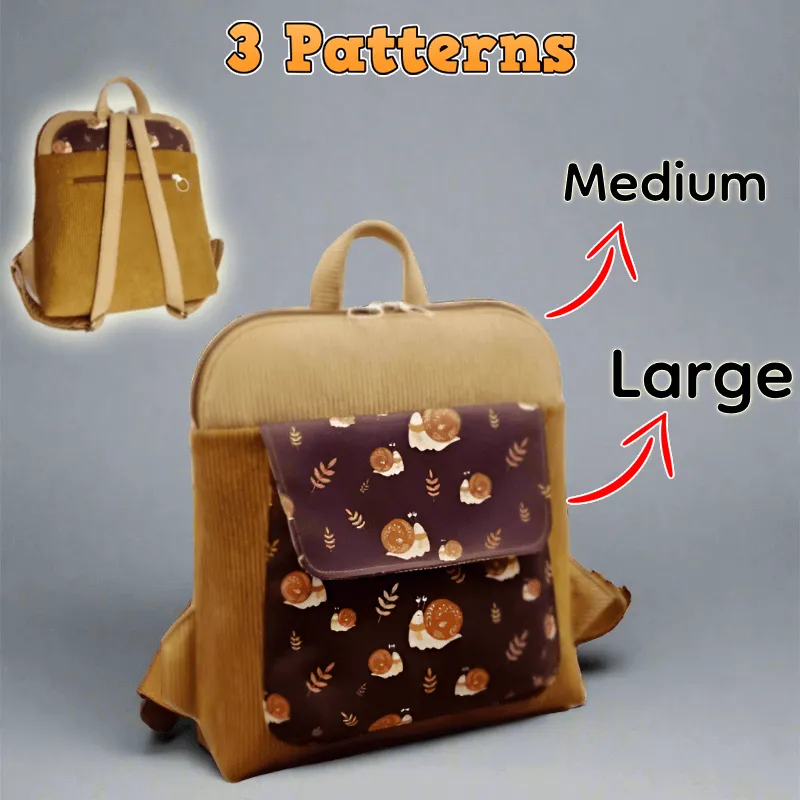 Sweet Backpack PDF Download Pattern (3 sizes included)