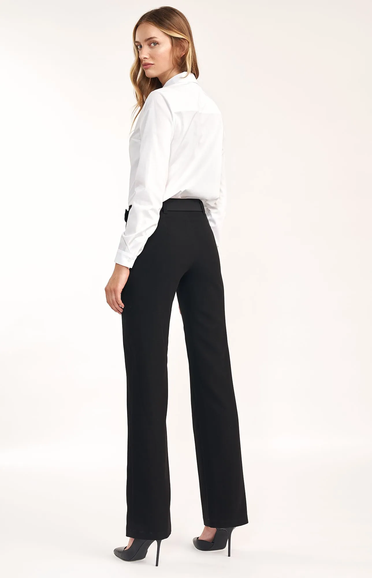 Tailleur pantalon blazer double boutonnage noir