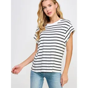 Tamar Striped Raglan Sleeves Ellison T-Shirt