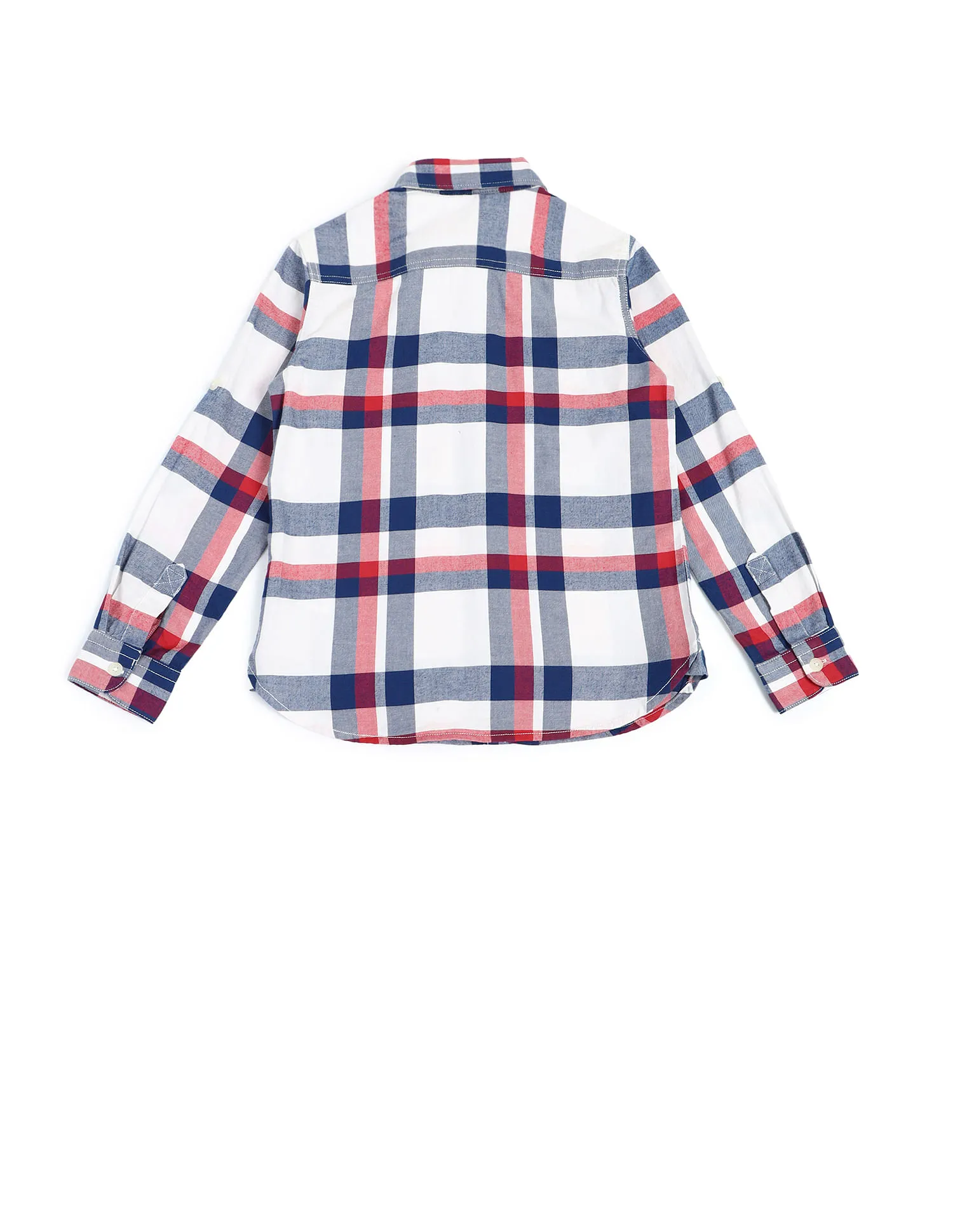 U.S. Polo Assn. Kids Boys Regular Fit Tartan Checks Shirt