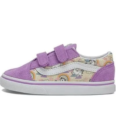 Vans Old Skool V Low Top Casual Skate Shoes Td Purple 'Pink White'