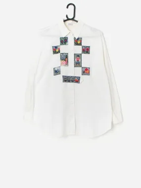 Vintage Austrian embroidered shirt / blouse – Large