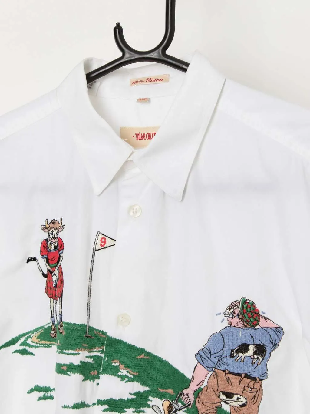 Vintage Mise Au Green shirt with embroidered golf theme – Small / Medium