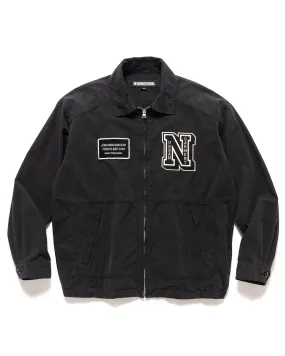 Washed ZIP Work Jacket Black