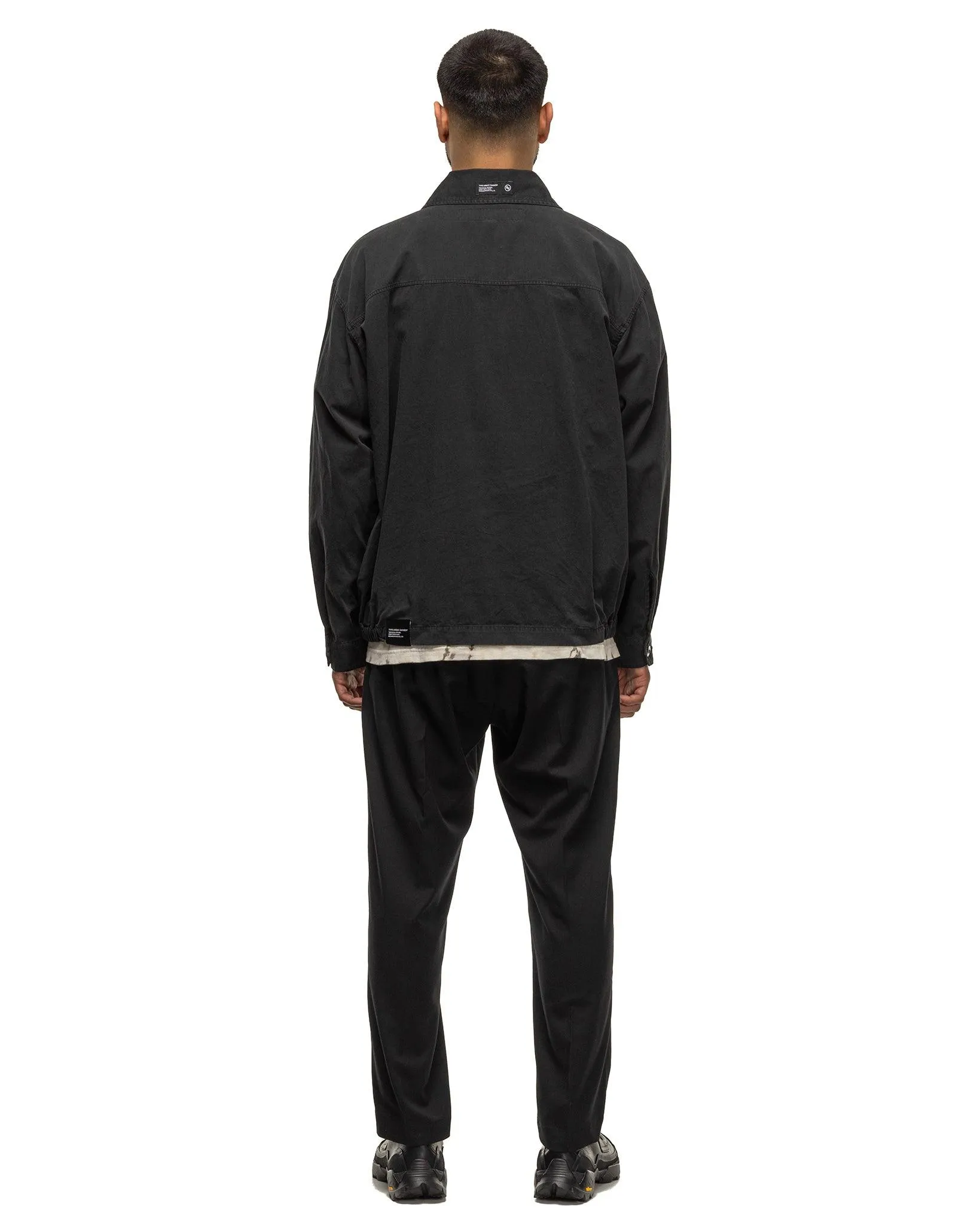 Washed ZIP Work Jacket Black