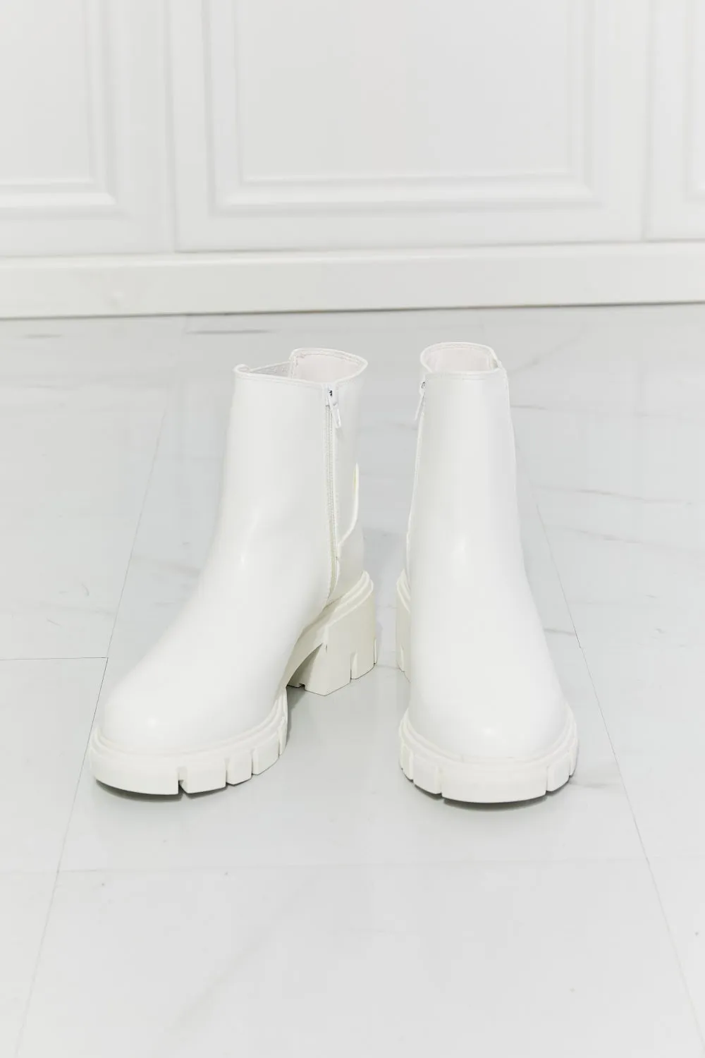 What It Takes Lug Sole Chelsea Boots in White