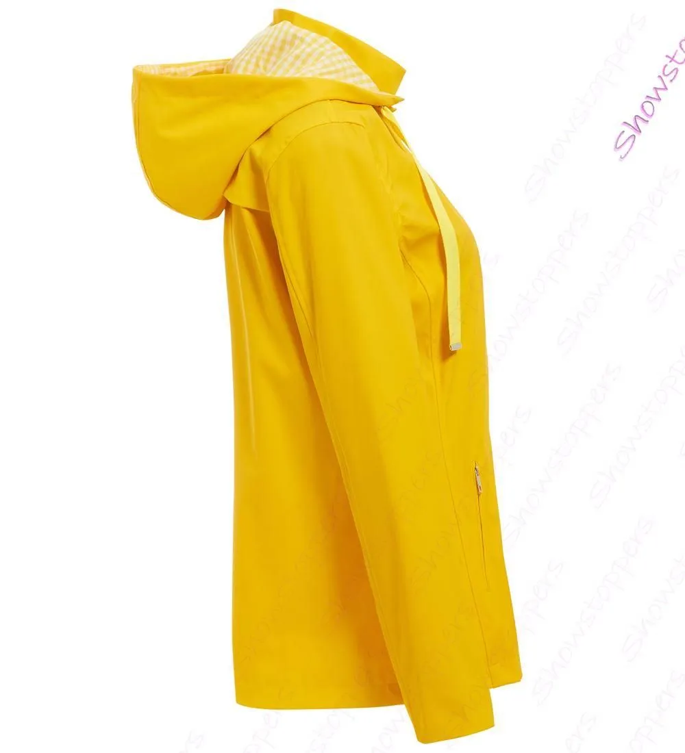 Womens Rain Mac Showerproof Raincoat Ladies Jacket Size 8 10 12 14 16 Nude