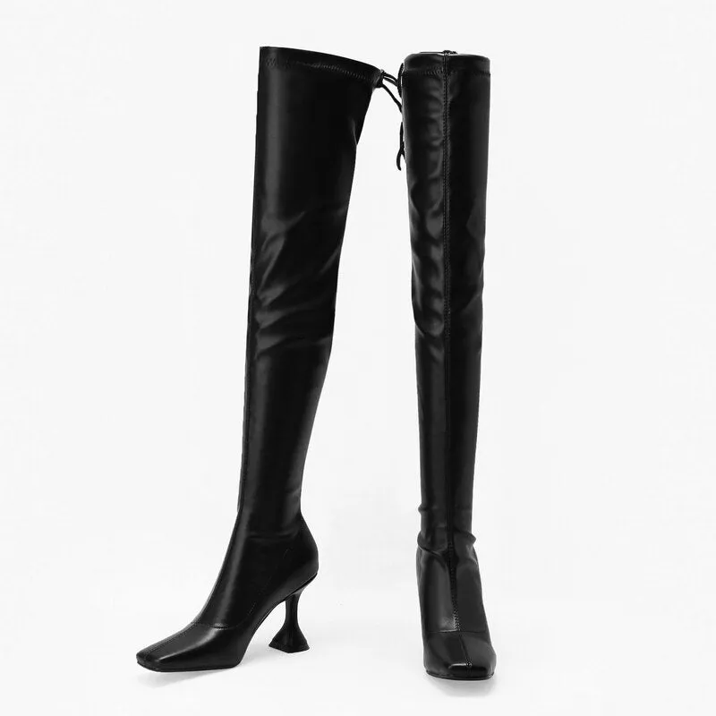 Women's Sexy Elastic Knee Warm Long Slim Fit High Heel Boots