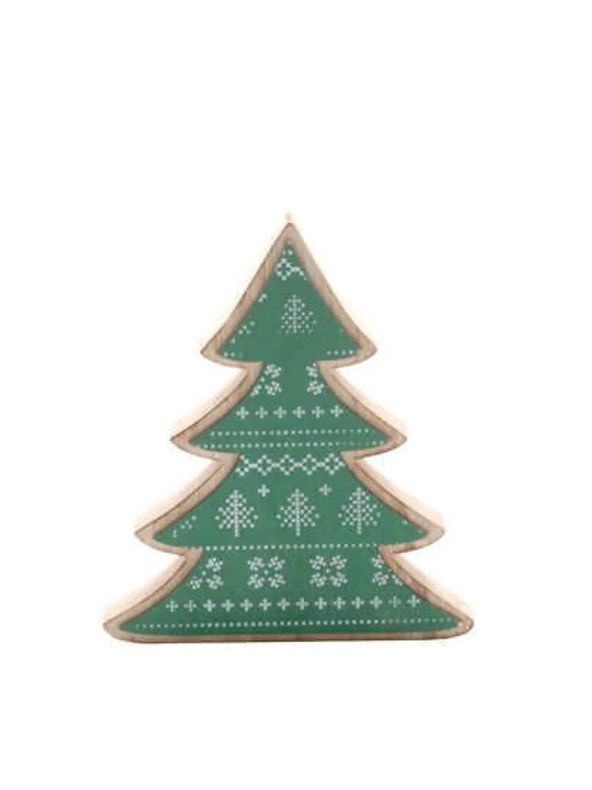 Wooden Fairisle Christmas Tree