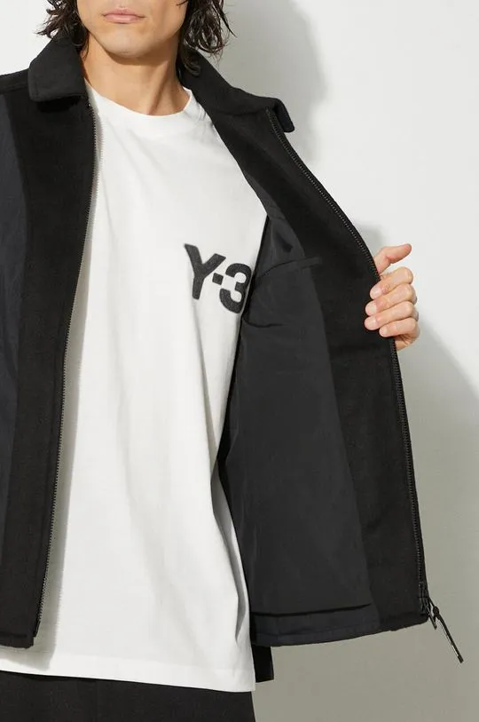 Y-3 wool jacket Melton black color IW7505