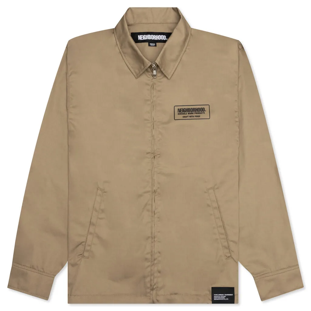 Zip Work Jacket - Beige