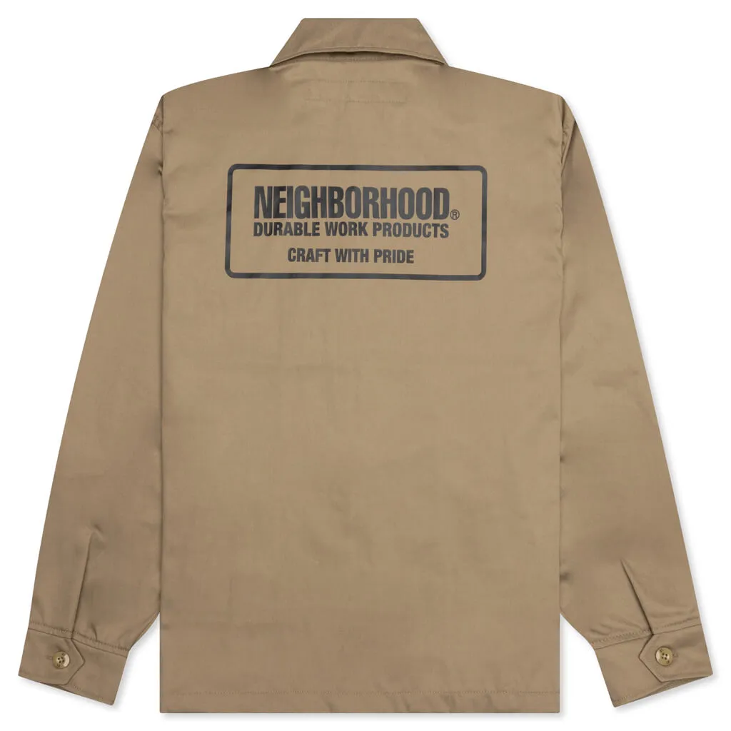 Zip Work Jacket - Beige